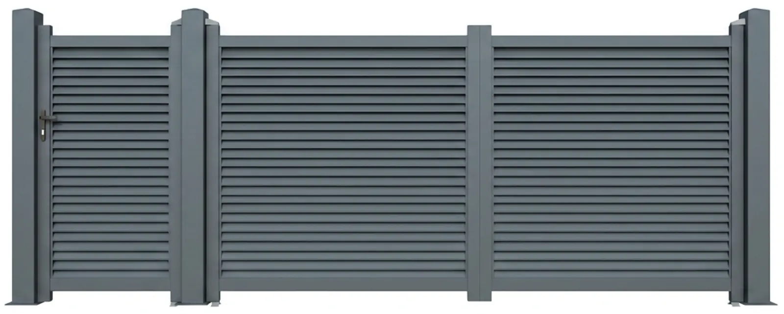 Set porti metalice din aluminiu, model 420, gri antracit, cu accesorii (hu) (Copy) (Copy)